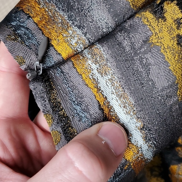 Lafayette 148 New York Gold and Gray Mini Skirt - Picture 6 of 12